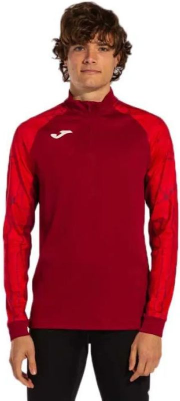 Joma - Elite IX - Sweatshirt - Rood - Halve Rits