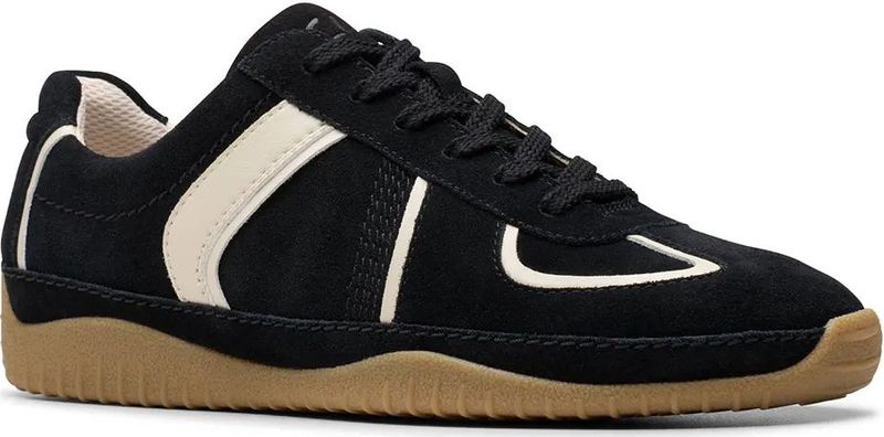 Clarks - Meridor Lo - Nette Schoenen - Zwart - Suède en Leer