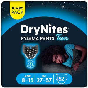 Drynites Diapers Absorbent Underpants Child 52 Units Blauw 8-15 Years
