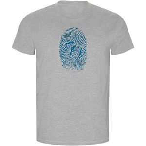 Kruskis Triathlon Fingerprint Eco Short Sleeve T-shirt Grijs S Man
