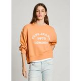 Pepe Jeans - Sweatshirt - Oranje - Katoen - Casual