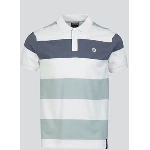 Fundango Incognito Stripe Korte Mouw Poloshirt