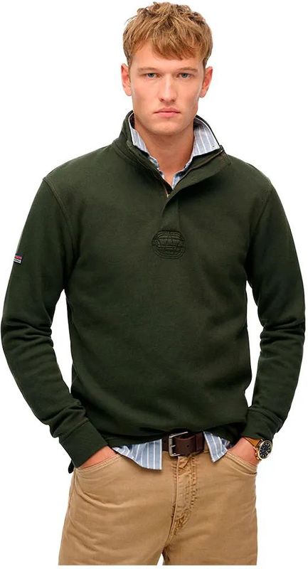 Superdry - Cotton Classic Pique Henley - Sweatshirt