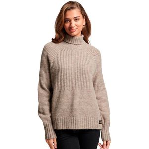 Superdry Essential Rib Crew Neck Sweater Beige XL Vrouw