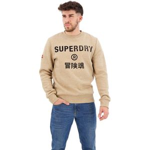 Superdry Workwear Logo Vintage Sweatshirt Beige L Man