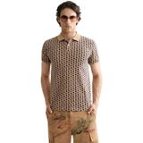 Scotch & Soda Polo Allover Print Bruin heren