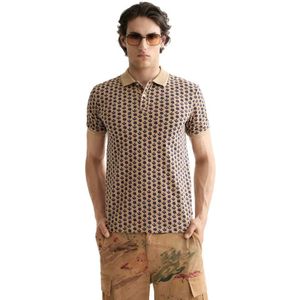 Scotch & Soda Polo Allover Print Bruin heren