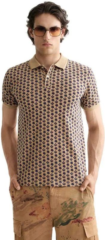 Scotch & Soda Polo Allover Print Bruin heren