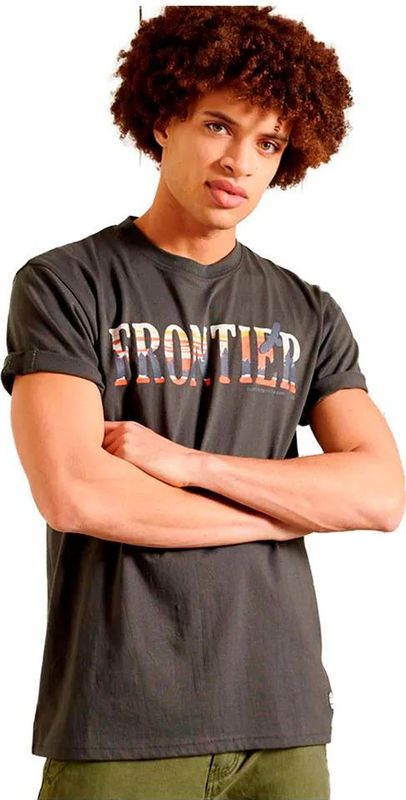 Superdry - Frontier - T-shirt - Recht - Korte Mouwen - Structuurpatroon