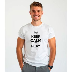 Kruskis Keep Calm And Play Football Eco T-shirt Met Korte Mouwen