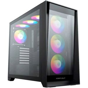 ATX Semi-toren doos KEEP OUT XC-911 PRO MASTER Zwart