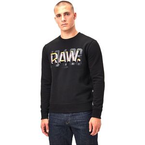 G-star Raw Dot Ribbed Sweatshirt Zwart XS Man