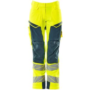 Mascot Accelerate Safe Broek met kniezakken 19078-511 - hi-vis geel/donkerpetrol