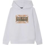 Pepe Jeansvoor jongens. PB581604 Sweater Barney wit (10Años= 140cm), Casual, Katoen, Lange mouwen, Duurzaam, kinderkleding