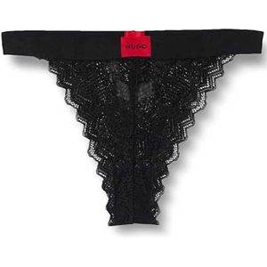HUGO - Brief Lace Slipje - Rood - Geometrisch Kant - Zichtbare Tailleband