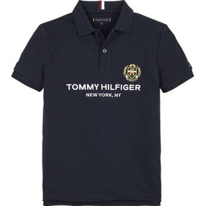 Tommy Hilfiger Icon Short Sleeve Polo Blauw 10 Years Meisje