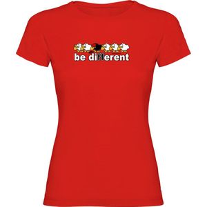 Kruskis Be Different Tennis Short Sleeve T-shirt Rood L Vrouw