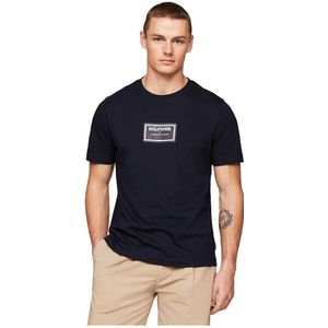 Tommy Hilfiger Label Hd Print Short Sleeve T-shirt Blauw XL Man