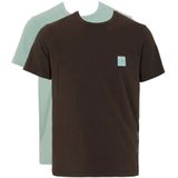 Emporio Armani - Logo Label - T-shirt - 2 Eenheden - Korte Mouwen