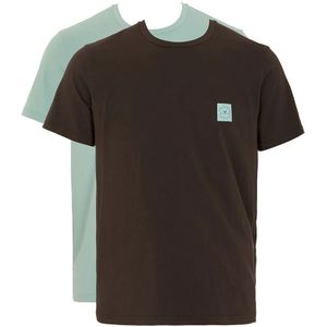 Emporio Armani - Logo Label - T-shirt - 2 Eenheden - Korte Mouwen