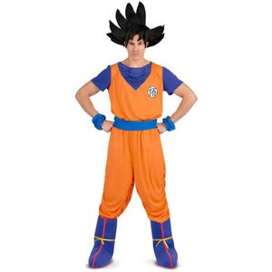 Viving Costumes Goku With Pants T -shirt Covers And Bracelets Costume Oranje XL