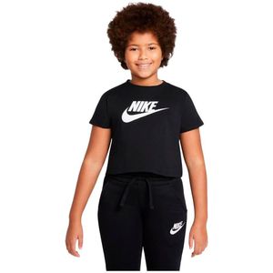 Nike Sportswear Cropped Futura Short Sleeve T-shirt Zwart 13-15 Years Meisje