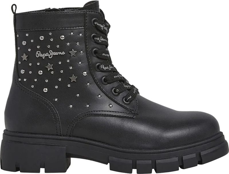 Pepe Jeansvoor meisjes. PGS500008 Lilli Life Enkellaarsjes (32), Zwart, Plat, Ritssluiting, Casual, kinderkleding