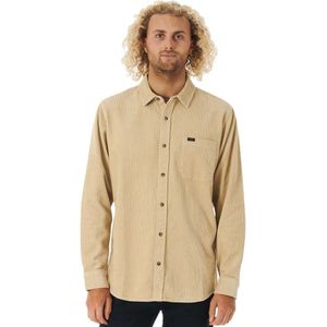 Rip Curl State Cord Long Sleeve Shirt Beige 2XL Man