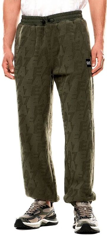 EA7 - Train Logo Series M - Fleece Broek - Groen - Polyester