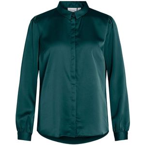 Vila Ellette Satin Blouse Met Lange Mouwen