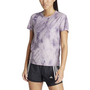 Adidas Ultimate Aop Hr Short Sleeve T-shirt Paars L Vrouw