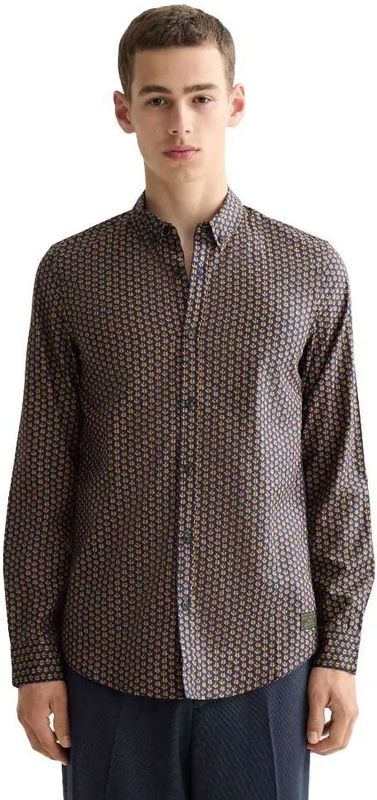 Scotch & Soda - Micro Aop Slim Fit - Overhemd - Lange Mouwen