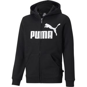 Puma - Essentials Big Logo - Sweatshirt - Zwart - Met Rits