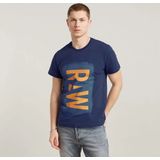 G-Star - D25014-336-1822 - T-shirt - Blauw - Korte Mouwen - Biologisch Katoen