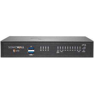SonicWall - TZ470 - Firewall-Router - Zwart - 8 Poorten, 2.5 Gigabit Ethernet, Desktop/Rack Mount