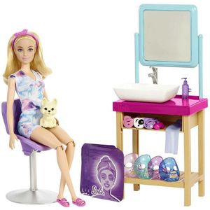 Barbie Sparkle Mask Spa Day Playset & Accessories Doll Veelkleurig 3 Years