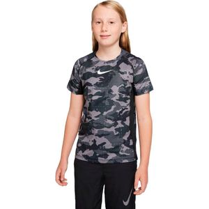 Nike Pro Dri Fit Short Sleeve T-shirt Grijs 7-8 Years Jongen