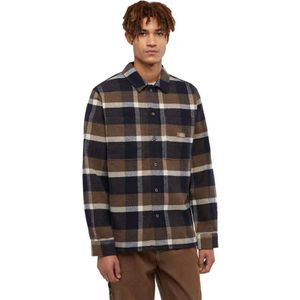 Dickies - Plaid Coaling LS Shirt - Overhemd - Mushroom - Wol