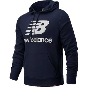 New Balance Essentials Stacked Logo Hoodie Blauw S Man