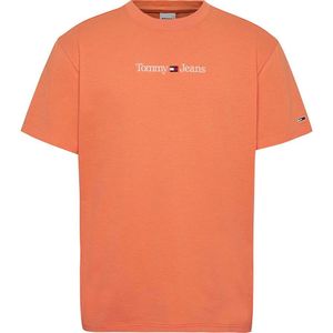 Tommy Jeans Classic Linear Logo Short Sleeve T-shirt Oranje S Man