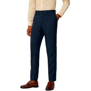 HACKETT - Casual Broek - Marineblauw - 100% Linnen