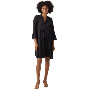 Vero Moda Katrine Long Sleeve Short Dress Zwart S Vrouw