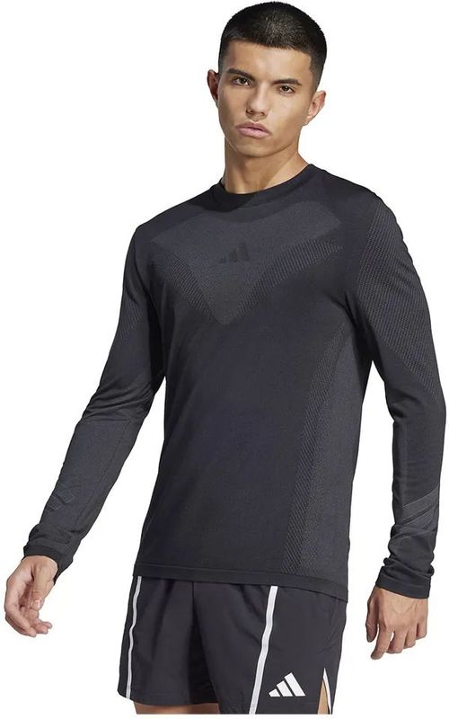 adidas - Seamless T-shirt - Zwart - Met Lange Mouwen