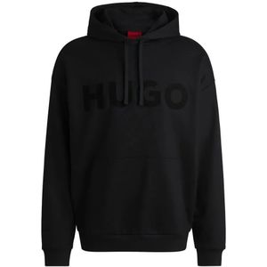 HUGO - Oversized-fit Hoodie - Katoenen Sweatstof - Ton-sur-ton Logo