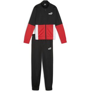Puma Colorblock Poly Cl Tracksuit Rood 15-16 Years Jongen