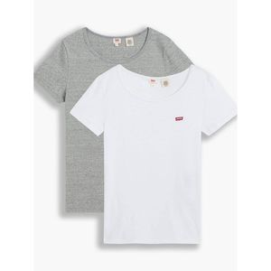 Levi´s ® Logo Short Sleeve T-shirt 2 Units Grijs S Vrouw