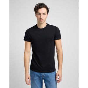 Lee 2 Units Short Sleeve T-shirt Zwart 4XL / Regular Man