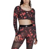 Adidas - Hyperglam Cut 3 Stripes - Sport-top - Korte Lengte - Gerecycled Polyester