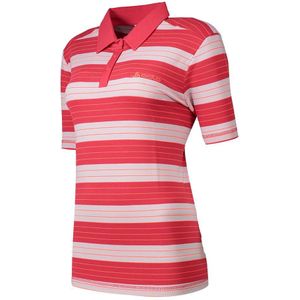 Odlo Stripes Custom Short Sleeve Polo Rood M Vrouw