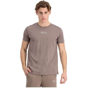Alpha Industries Organics Emb Short Sleeve T-shirt Bruin M Man